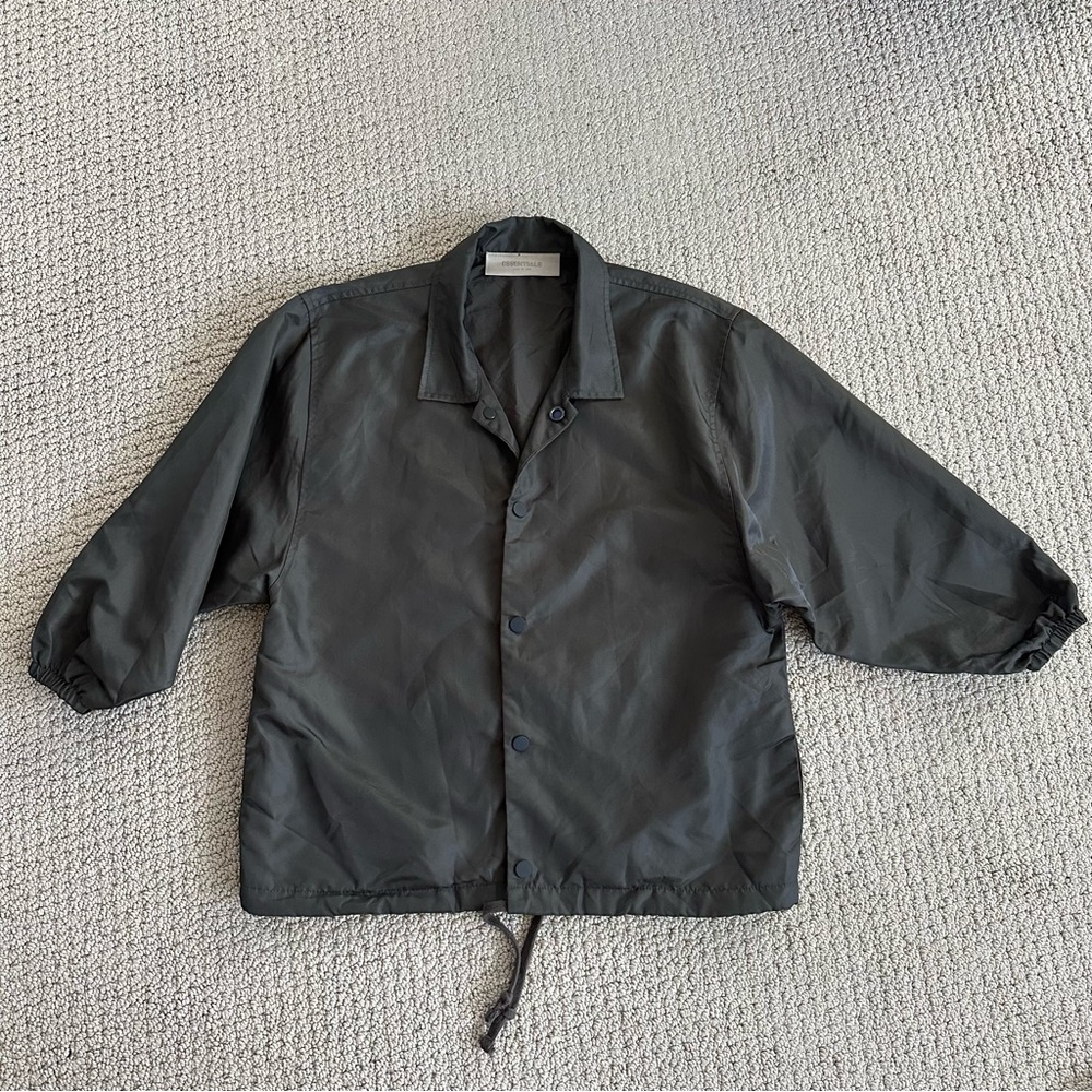 Fear of God kids dark green jacket